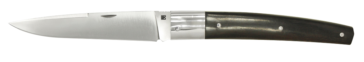 Couteau pliant à cran plat. lame à double tranchant en acier inoxydable